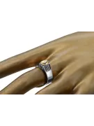 Žltá perrydot 925 Silver Classic Ring Vintage VRC007s